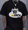 Unisex Plus Sizeyo Raps Hip Hop Musik Logo T-Shirt Übergroßes Schwarzes Streetwear T-Shirt Mit Ikonischem Rap Shirt Für Geschenke Freizeitkleidung