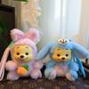 Disney 12cm Winnie the Pooh Hand Rope Series Plush Key Chain Pendant Cute Doll Accessories Christmas Birthday Toy Gifts