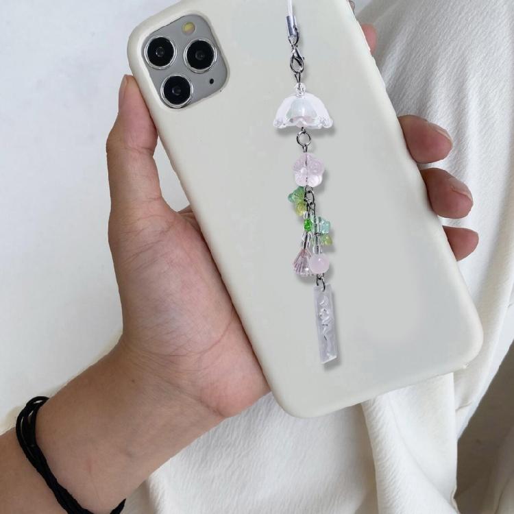 Handmade Resin Jellyfish Beaded Keychain Wind Chime Inspired Phone Strap Lightweight Stylish For Travel Photography