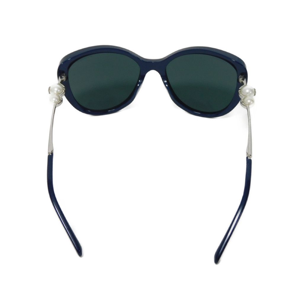 Used 10097 Fox Shape Eyewear 5338-HA c.1426/S4 7968 CC Mark Faux Pearl COCO Mark Acetate Navy Women's from Japan