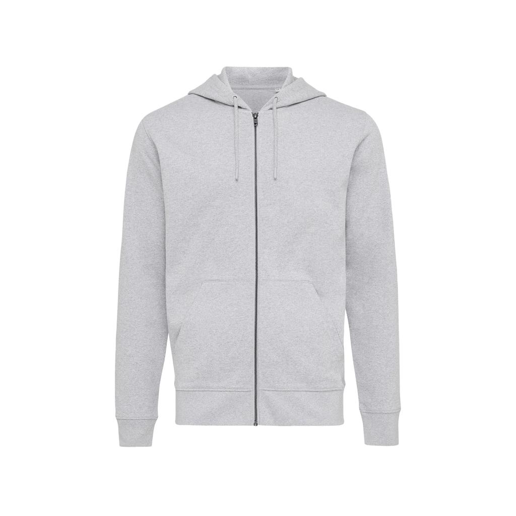 Iqoniq Unisex Erwachsenen Abisko Recycelter Baumwoll Kapuzenpullover mit durchgehendem Reißverschluss
