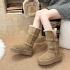 Women's Thick Soled Fashion Winter Lightweight Warm Anti Cold Snow Boots Non-slip Casual Sneakers Cotton Boots