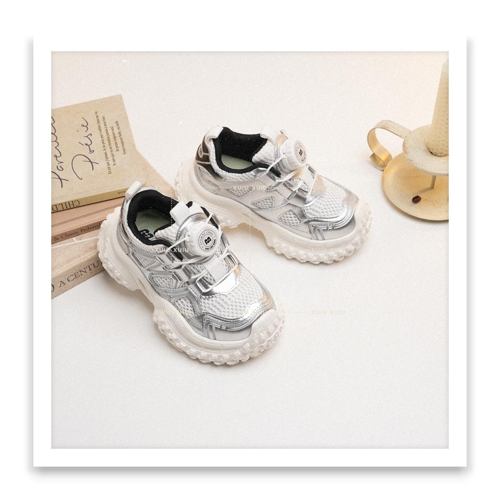XSHX "Paris Tire Shoes" Retro Children's Sports Shoes Spring Double Net Boys and Girls Rotating Buckle [Wenzhou Shoes]