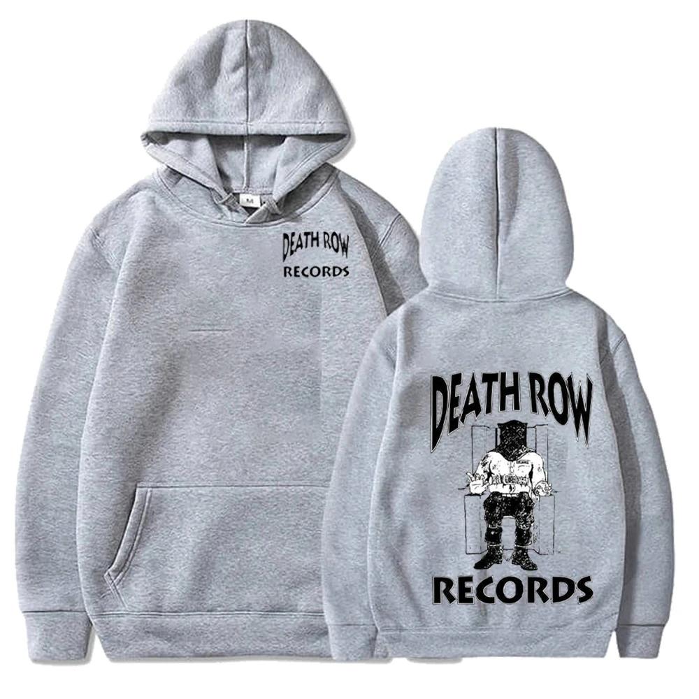 Mikiny s potiskem Death Row Records pro muže a ženy, ležérní mikiny s kapucí a dlouhým rukávem, hip hopová mikina Harajuku Y2k, pánské topy S-4XL