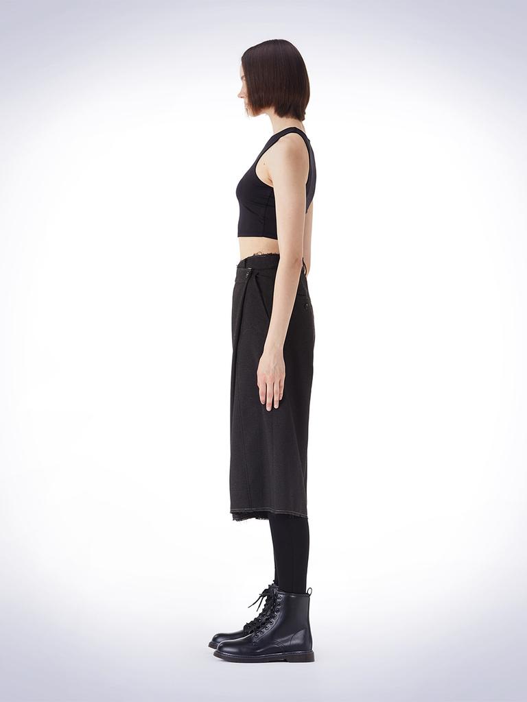 HAUS072C Bermuda Wrap Pants Brown