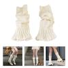 Womens Lolitas Knit Long Socks Ruffle Leg Warmers Harajuku Booties Socks Winter Warm Ankle Heap Socks