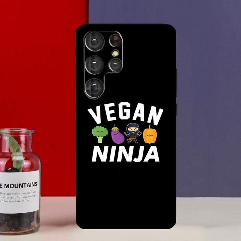 Vegan Pattern Funda Case For Samsung Galaxy S25 Ultra S9 S10 S20 S21 S22 Plus S23 Ultra S24 FE Phone Cover