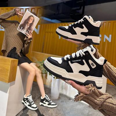 2024 Winter Neue High-Top-Freizeitschuhe Damen Plus Kaschmir Warm Damenschuhe Sneaker Damen