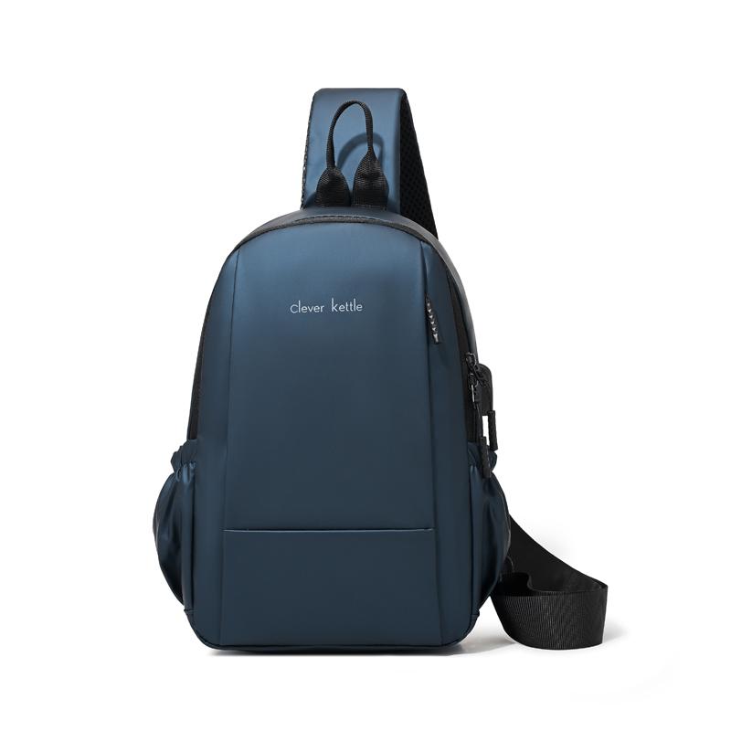 Men s Chest Bag Multi-Layer Multi-Pocket Crossbody Bag Large Capacity Outdoor Sports Mobile Phone Bag синий