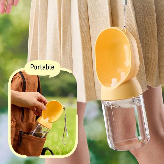 350/550ML Portable Dog Water Bottle Leak-Proof Puppy Water Bowl Large Capacity Outdoor Travel Pet Water Dispenser