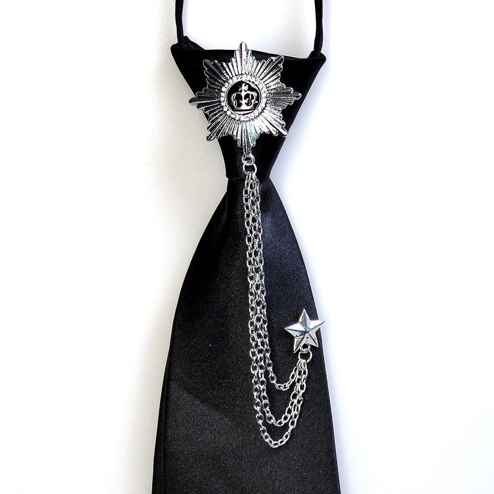 Unisex Retro Gotisches Fliege mit Quastenketten Corsage