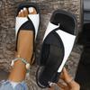 Spring and Summer Footwear Plus Size Square Toe Sandals with Soft Soles and Low Heels.