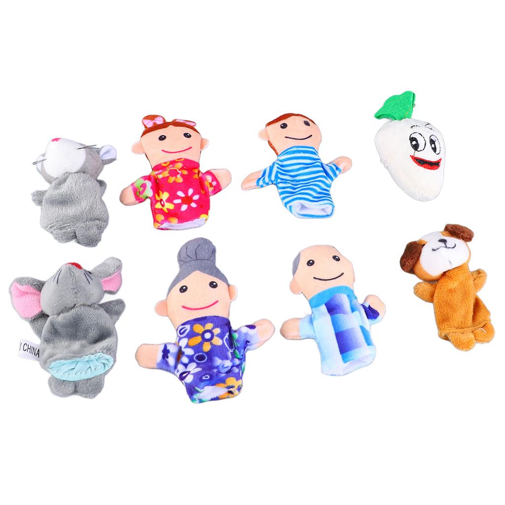 8 Stück Cartoon Tier Fingerpuppe Klein Tragbar Pädagogisches Fingerspielzeug für Kinder