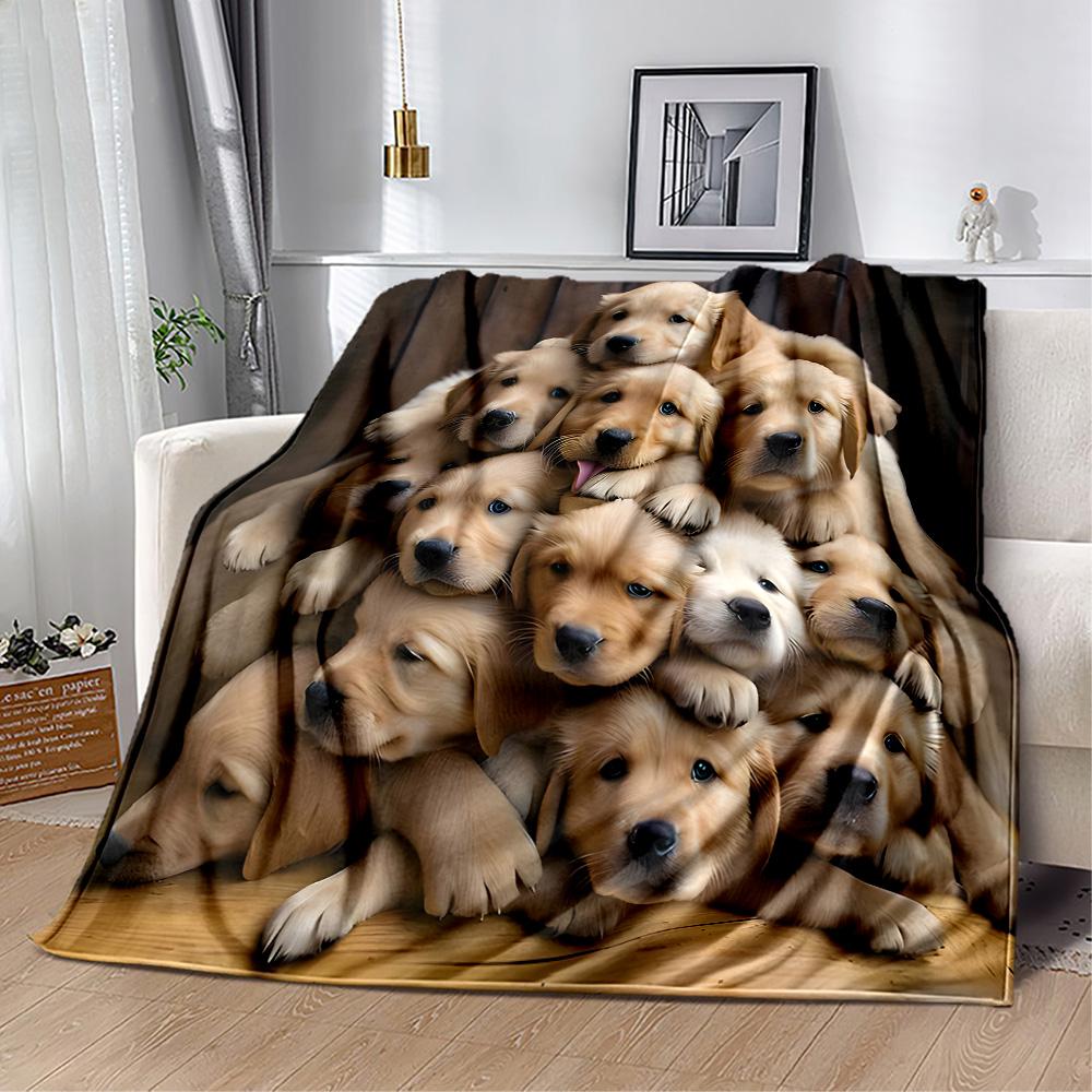 Chihuahua Photo Collage Flannel Blanket,Lightweight,Office Blanket,Sofa Blanket,Comfortable Blanket