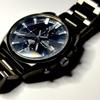 Used [New battery] ORIENT cut glass quartz men's watch