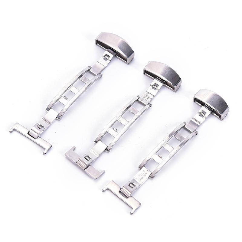 18/20/22 mm Edelstahl-Uhrenarmband mit Schmetterlings-Faltschließe