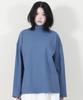 Deumakeu Mock Neckline Boxy Fit T-Shirt Blue