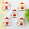 Cartoon Fruit Kitten Resin DIY Hair Clip, Keychain, Phone Case, and Fridge Sticker Decorations