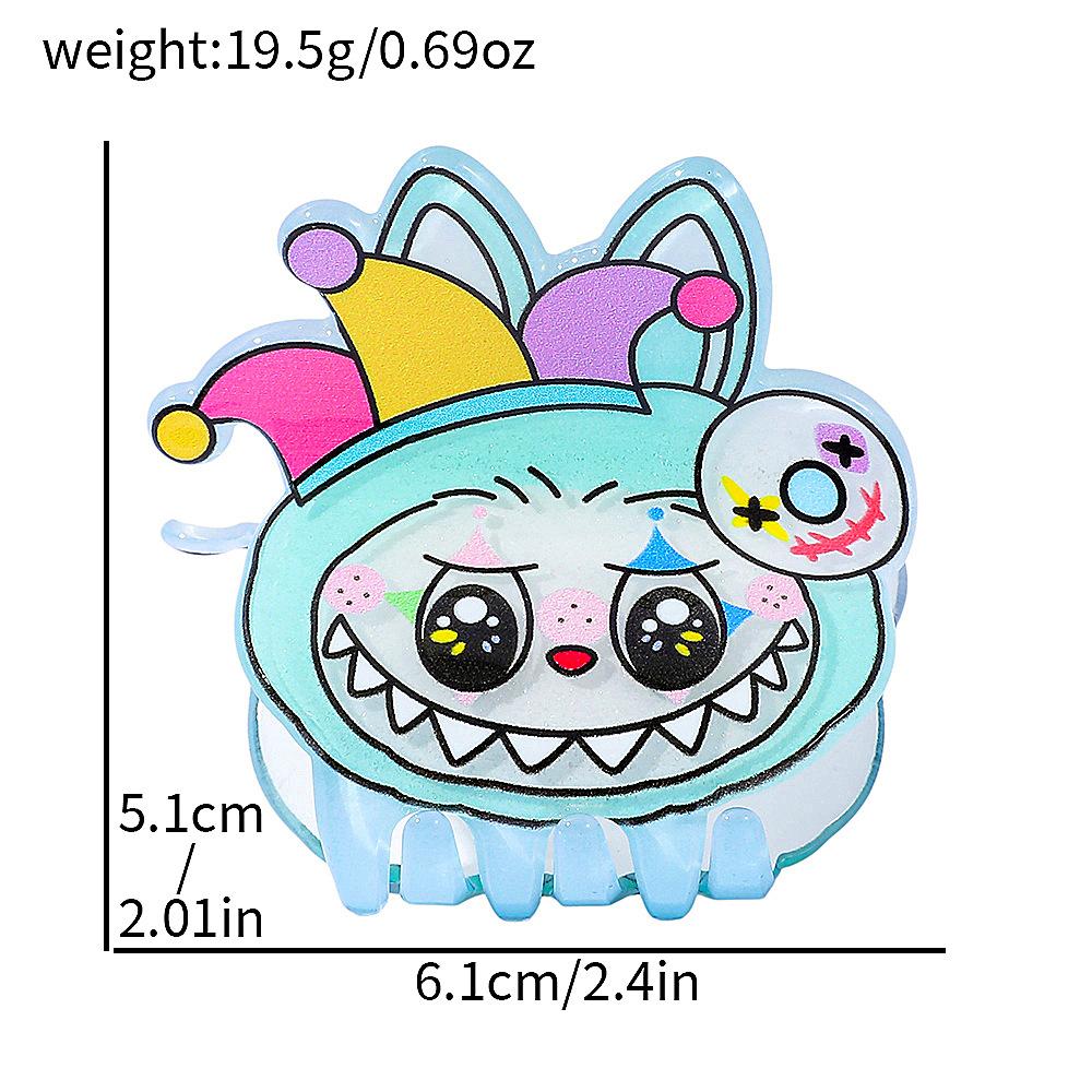 Cartoon Labubu Acrylic Hair Clip Cute Claw Clamp Accessory Gifts for Friends