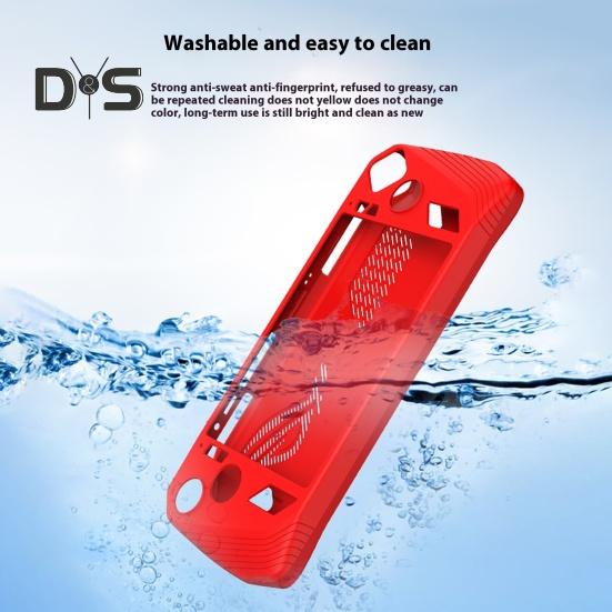 Silicone Game Console Case Protective Sleeve Shockproof Impact Resistant Non-slip Anti Drop Protective Cover for ROG ALLY