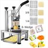 Commercial French Fry Cutter with 4 Replacement Blades, 1/2" or 1/4" or 3/8" 6 or 8-wedge Slicer or 6-wedge Apple Corer