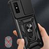 For Infinix GT 30 Pro 5G Case with Slide Camera Lid PC + TPU Kickstand Phone Cover