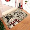 Christmas Carpet Doormat Carpet For Live Room Snowman Pattern Bedside Floor Mat Outdoor Carpet Welcome Mat