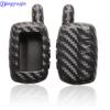 jingyuqin 2-way LCD Remote KeyChain A9 Carbon Silicone Case For Two Way Car Alarm System Twage Starline A9