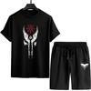 Men's Spring Summer New T-shirt and Shorts Casual Urban Fashion Short Sleeve Set Outdoor Cool Sports Set, Comfortable Fabric