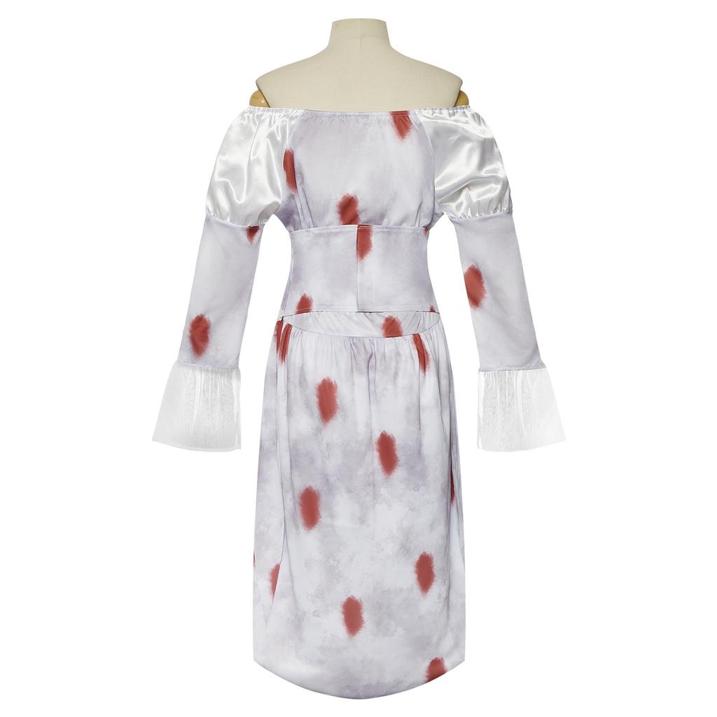 Halloween Geisterbraut Cosplay Kleid, Höllen Dämon Zombie Weiblich Spiel Uniform Kostüm