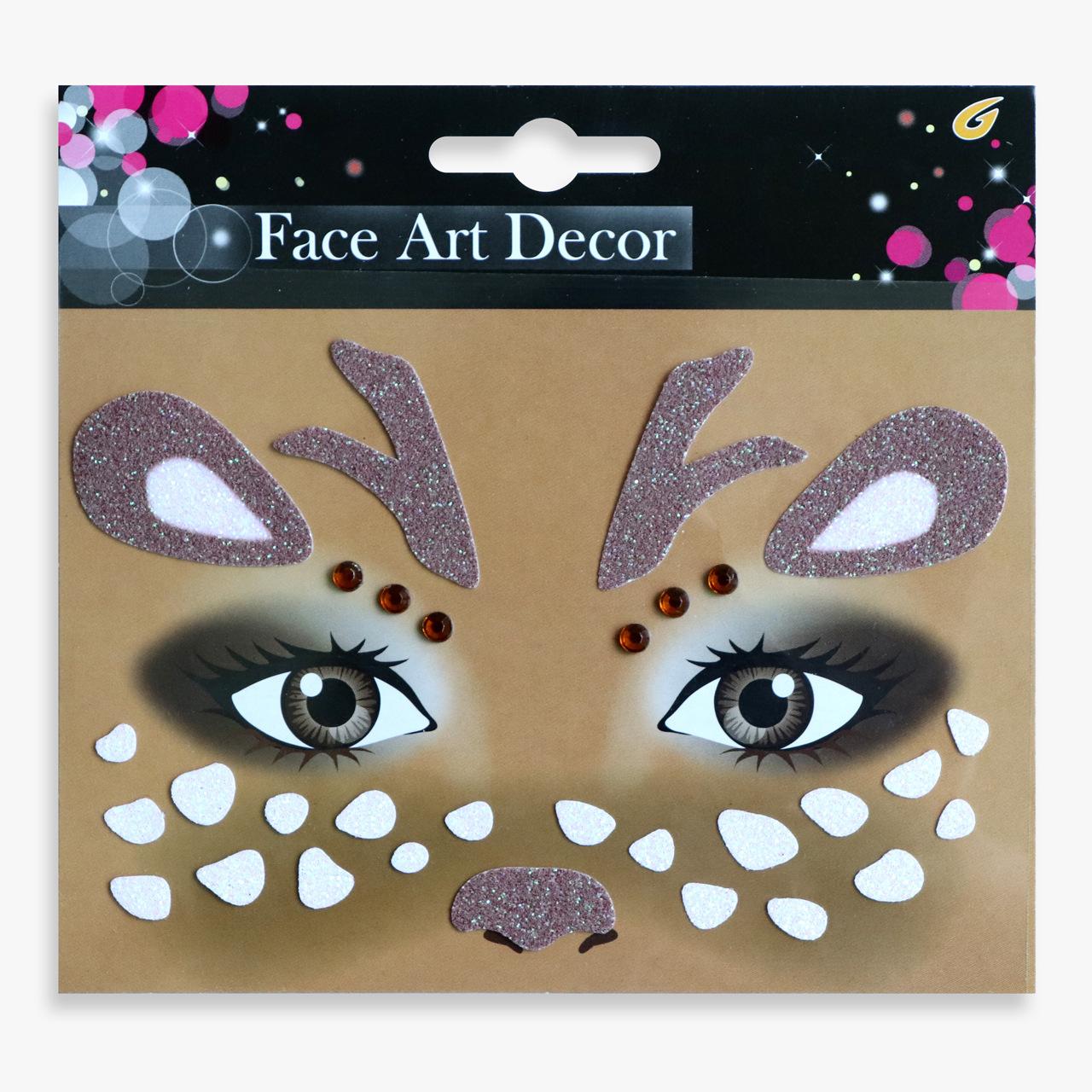 Carnival Christmas Party Face Stickers Animal Face Stickers Valentine s Day Face Stickers Makeup Stickers Children s Stickers 1pcs