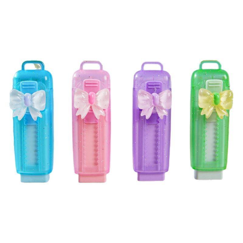 

Cute Bowknot Push-pull Eraser Large-capacity Student Exam Modification Stationery Creative Drawing Modification Tool Erasers рожевий