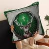 J-Jagermeisters Pillow Covers Cartoon Sofa Decorative Home Double-sided Printing Short Plush Cute Cushion Cover