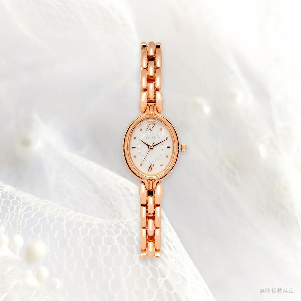 Fieldwork Analog 3 ATM Water Resistant Life Water Shell Metal WP Pink Women's Watch, (Daily Resistant), Dial, Band, Cielda, Gold, JN034-3