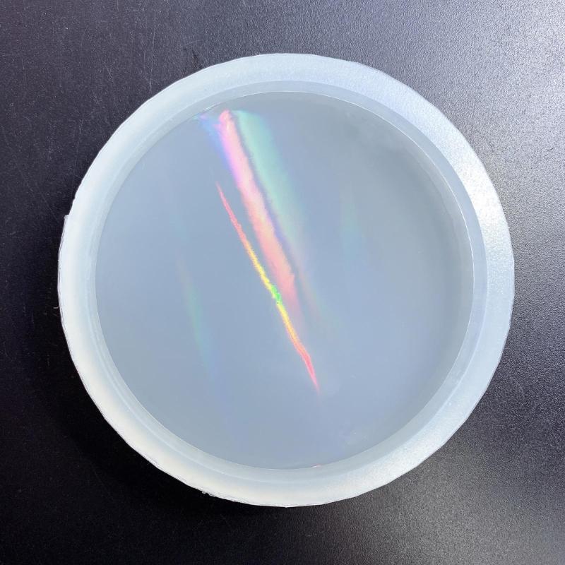Holographic Resin Molds Silicone,Resin Coaster Molds Round Coaster Molds for Resin Casting,Epoxy Resin Mold for Cups Mat