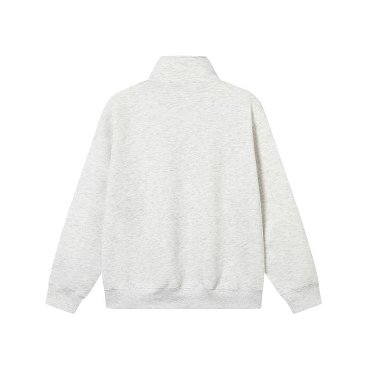 330g Hua Cotton Autumn & Winter Women's Casual Half-Zip Sweatshirt with Semi-High Neck