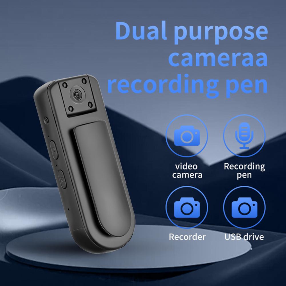 מצלמת גוף מיני HD 1080P עם עדשה מסתובבת 180° מקליט וידאו ספורט אופניים חיצוני עם WiFi מצלמת וידאו אישית קטנה ניידת
