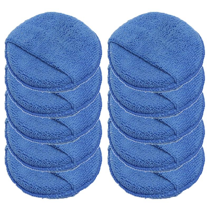 2/5/10Pcs 5-inches Microfiber Wax Applicator Pad Ultra Soft Car Polishing Sponge with Finger Pocket Auto Care Polish Foam Sponge