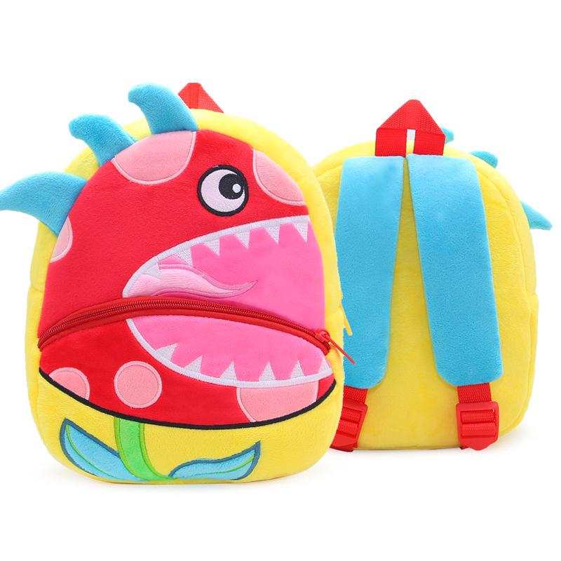 Adorable Cartoon Fruit Backpack for Kids Aged 2-4: Soft Plush Double Shoulder Design