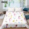 Ballet Dancer Duvet Cover Set Cartoon Dancer Girly Bedding Set Beauty Ballet Quilt Cover Twin Queen King Microfiber Bedclothes Three Piece Set