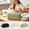 Estuche para lápices de gran capacidad, doble capa, bolsa de almacenamiento multifuncional, diseño elegante para la escuela