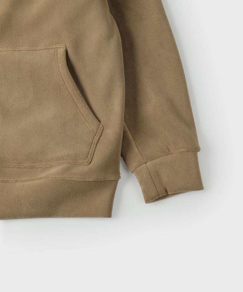 Panicale Beige Soft Fleece Zip-Up Hoodie