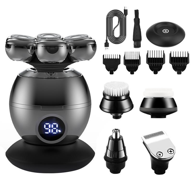 

New shaver new 7 head men s shaver digital display body washing razor multifunctional hair clipper nose hair device