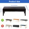 Stretch Bench Cover PU Dining Room Bench Cover Elegant Bench Slipcover Seat Protector Anti-dirty Dustproof Piano Chair Covers