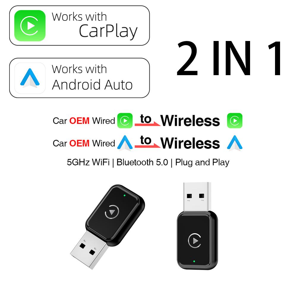 

Low-latency Wireless CarPlay Android Auto Adapter for Abarth Acura Alfa Romeo ASTON Martin Bentley Cadillac Chery Chrysler Jeep