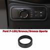 Headlight Switch Knob Cover Ring For Ford F150/Bronco/Bronco Sports + Black
