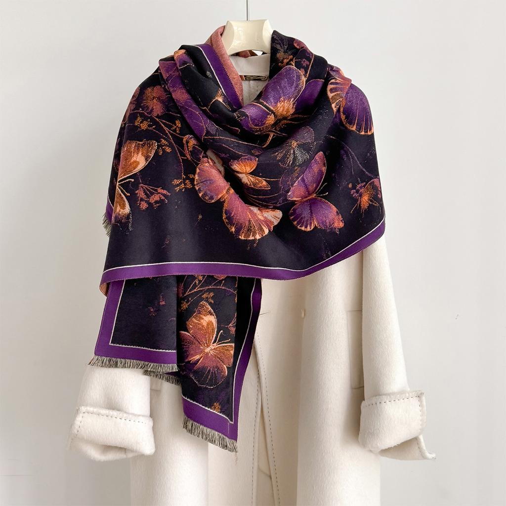 Winter Thickened Warm Shawl Cashmere And Versatile Variety Of Windproof And Cold-Proof Scarf Neck Protection Scarves