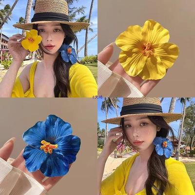 Frühlings-Hibiskus-Haarspange: Blumen-Kopfschmuck im Strandresort-Stil für Frauen (Neu 2025)