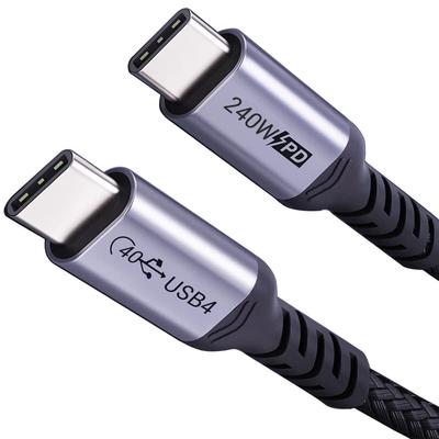 1m USB 4 SUMPK 240W USB C 40 Gbps Data Thunderbolt Thunderbold Compatible with iPhone 15 Pro Max Single 4K Displays Cable, Cable, High-Speed