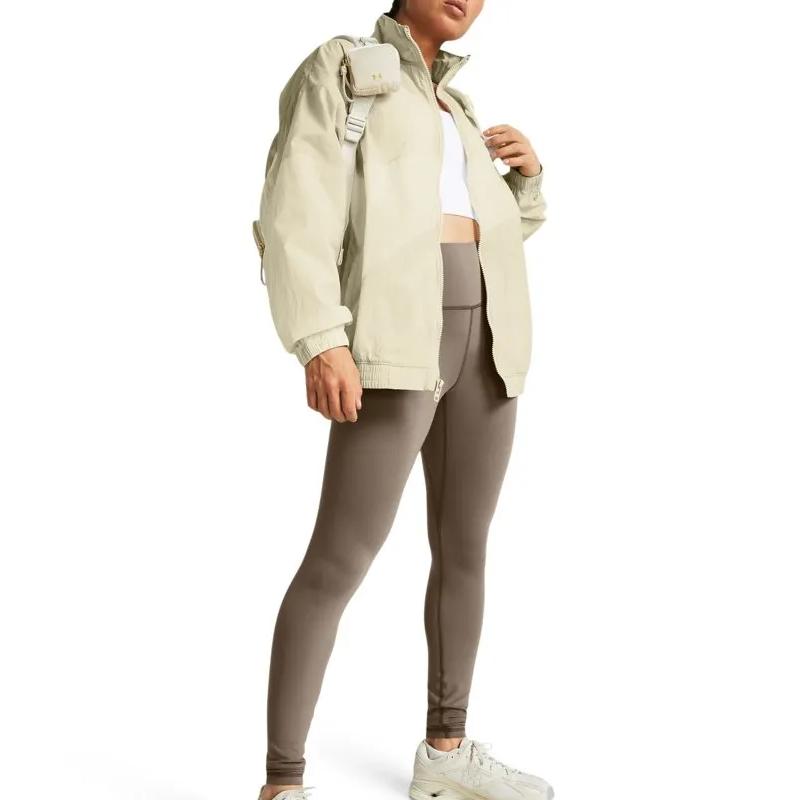 Under Armour Legacy Color Block Wasserdichte Trainingsjacke Damenjacke Khaki 1382762-289